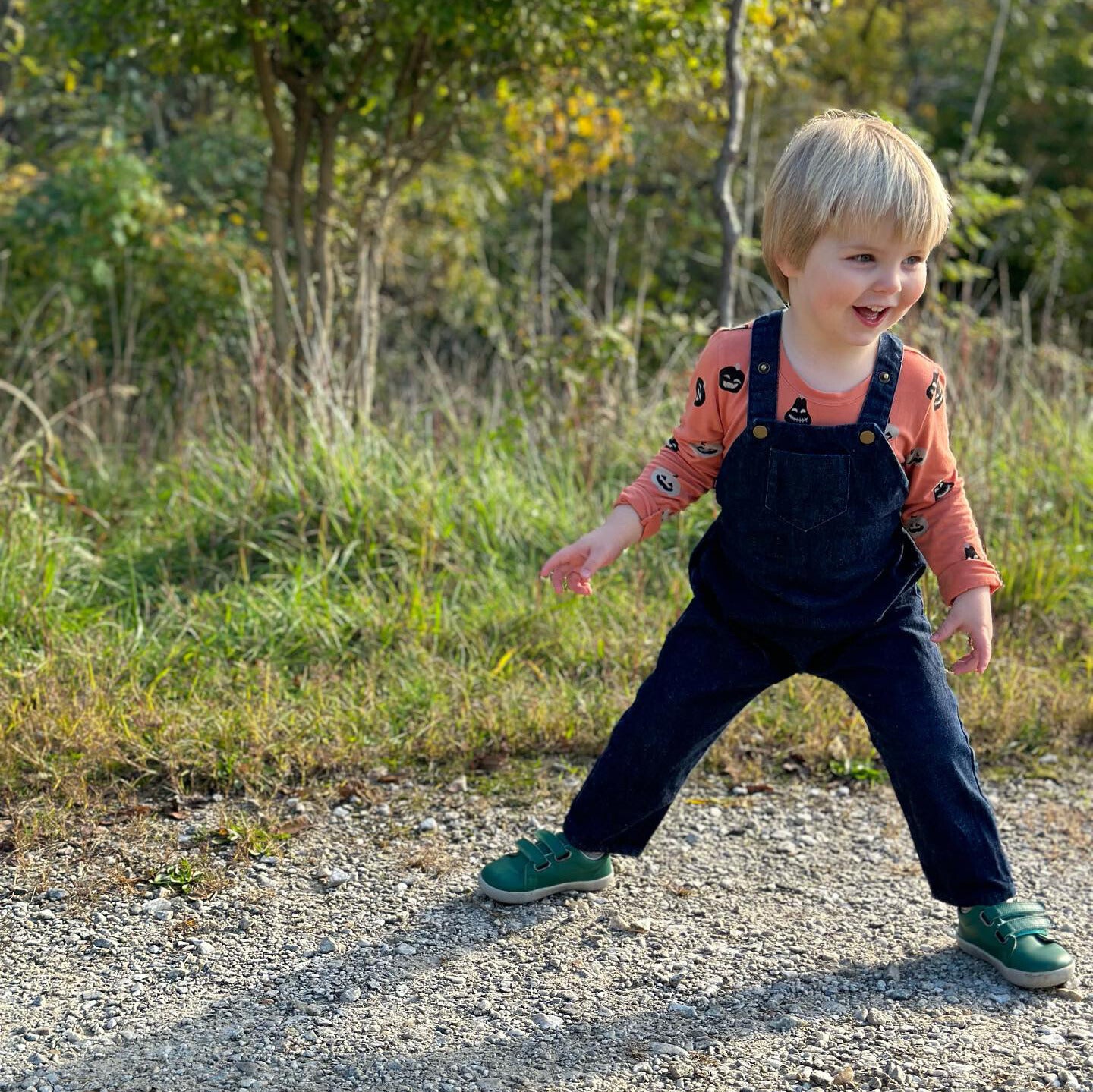 Mid-Weight Organic Denim Grow with Me Overalls