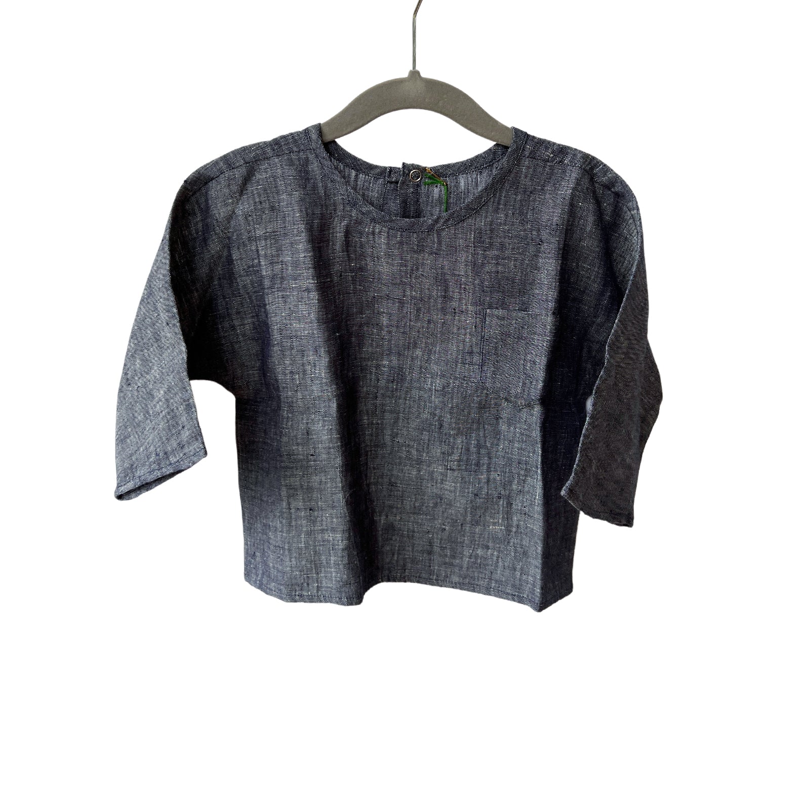 2T OOAK Pax Blue Chambray Pocket Top