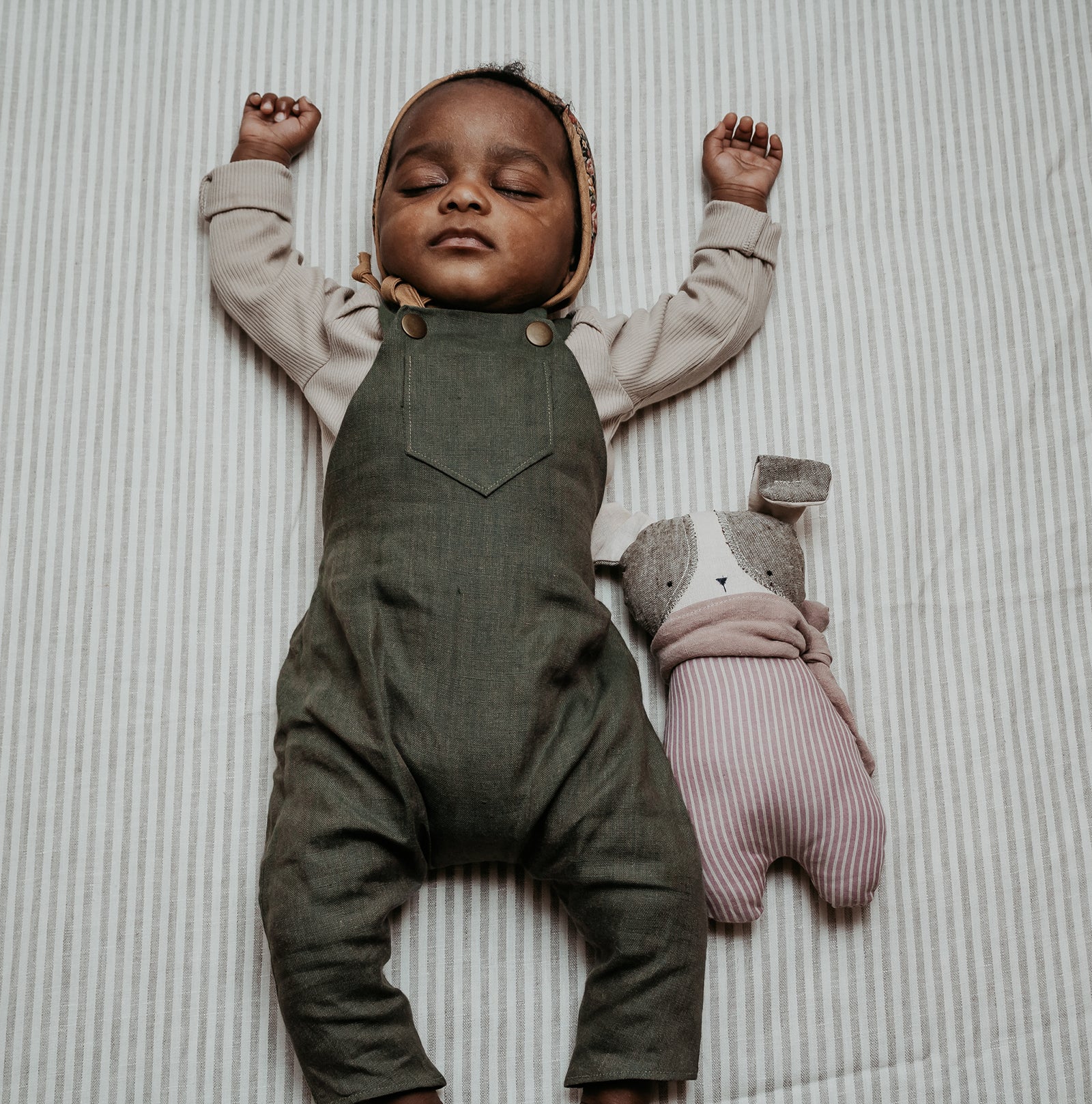 3T Organic River Rock Twill Overalls