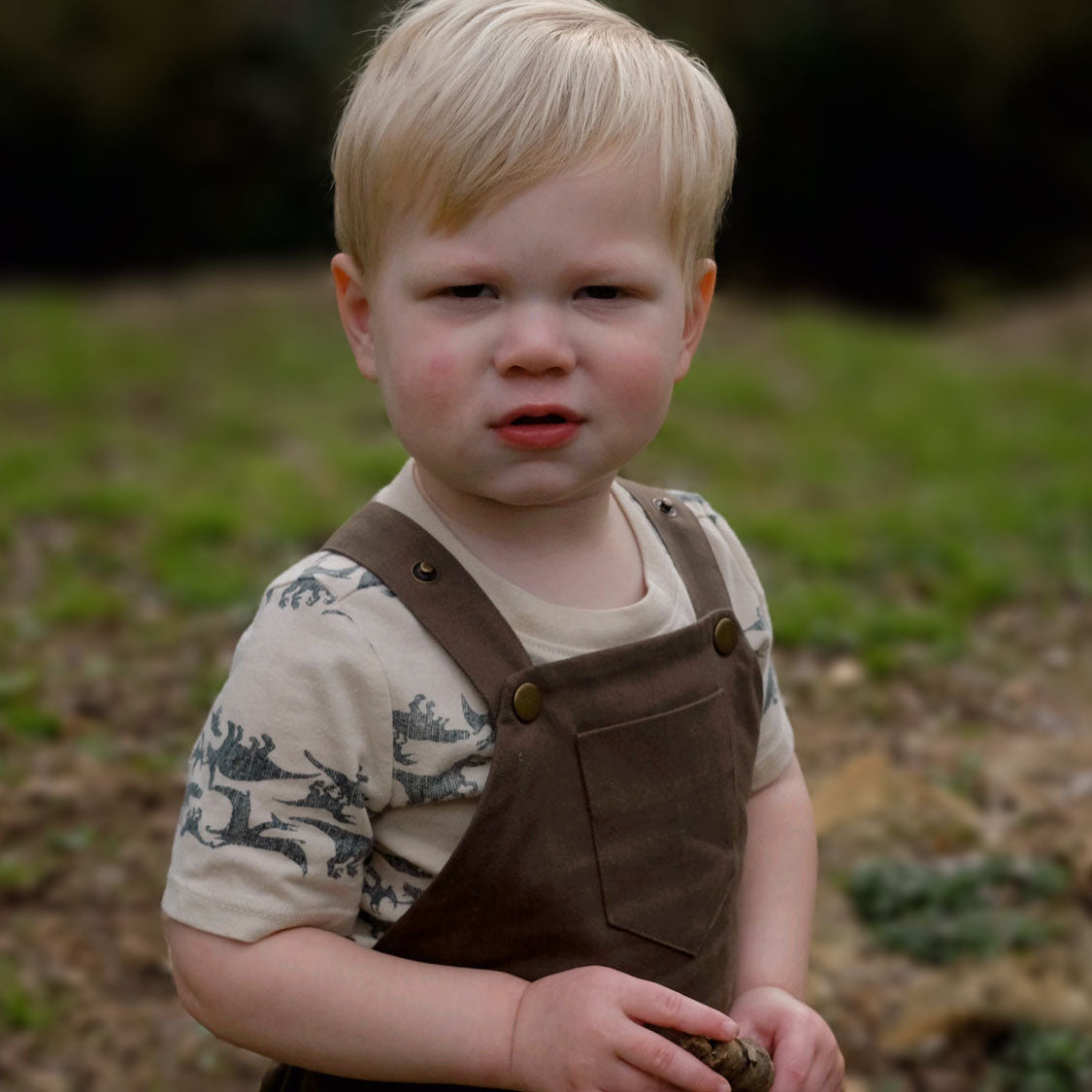 3T Organic River Rock Twill Overalls