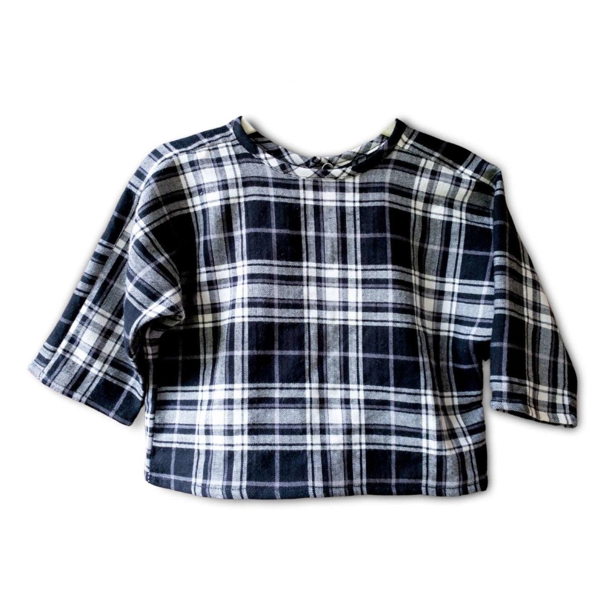 Graphite Plaid Flannel Top - Beya MadeTOP