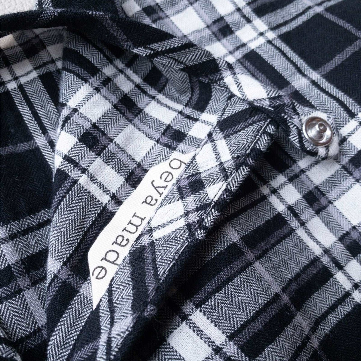 Graphite Plaid Flannel Top - Beya MadeTOP