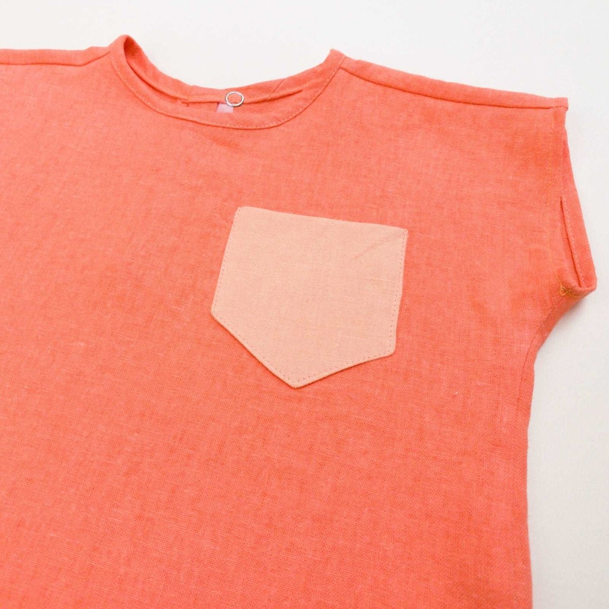 Tangerine Linen Top - Beya MadeTOP
