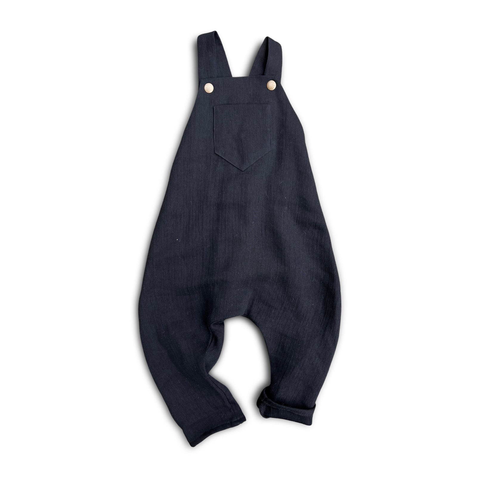 ONE OF A KIND BLACK CREPE OVERALLS