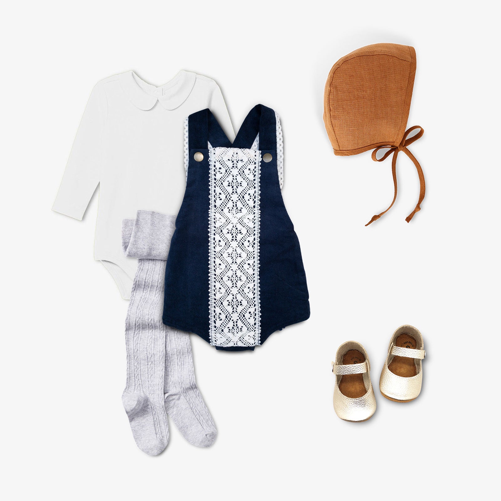SAMPLE | BLUE CORDUROY HOLIDAY ROMPER