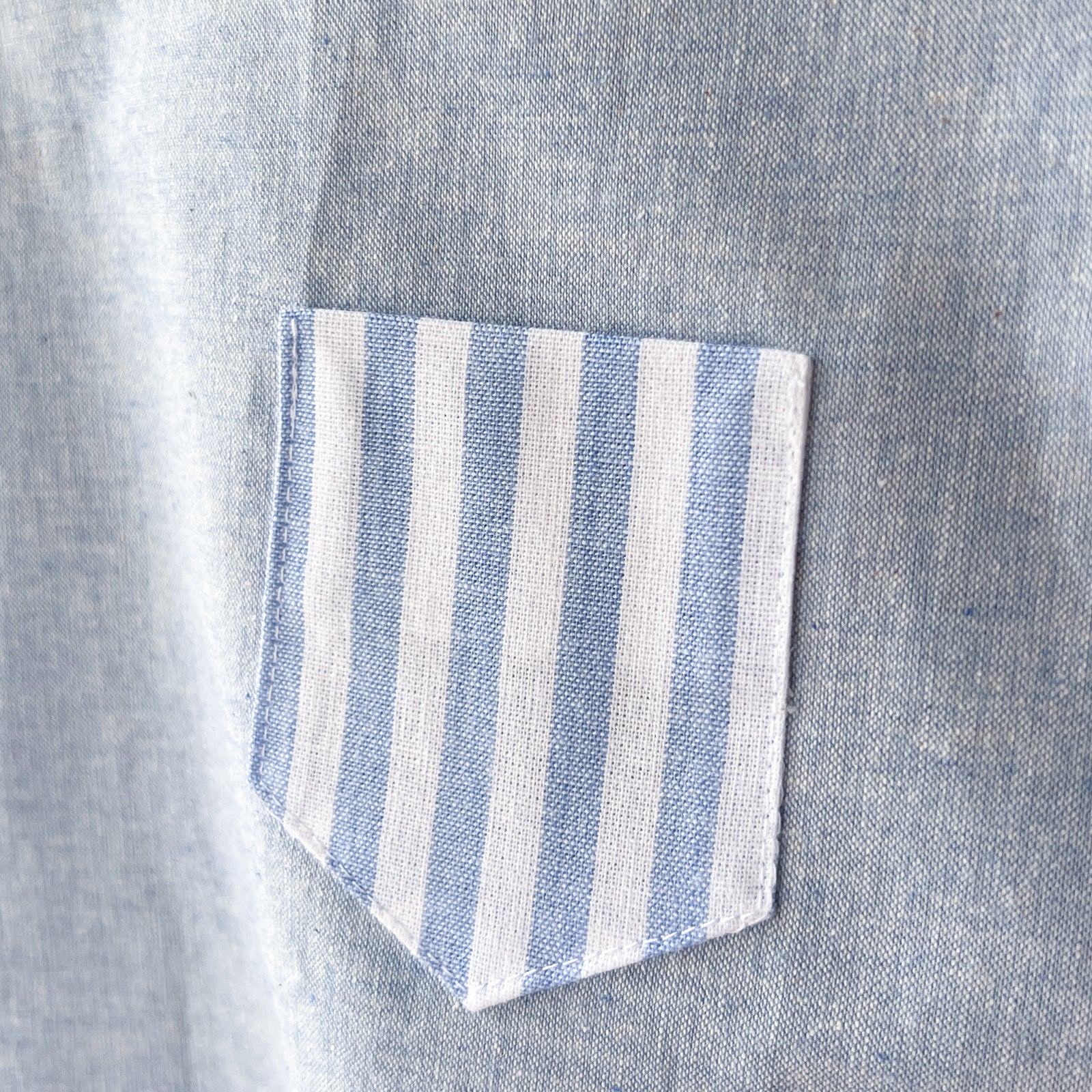 Light Chambray Pocket Top