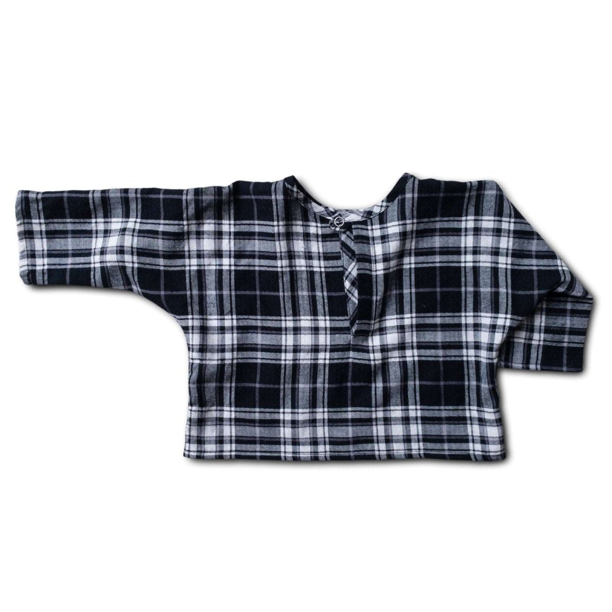 Graphite Plaid Flannel Top - Beya MadeTOP