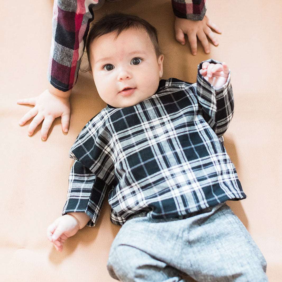 Graphite Plaid Flannel Top - Beya MadeTOP