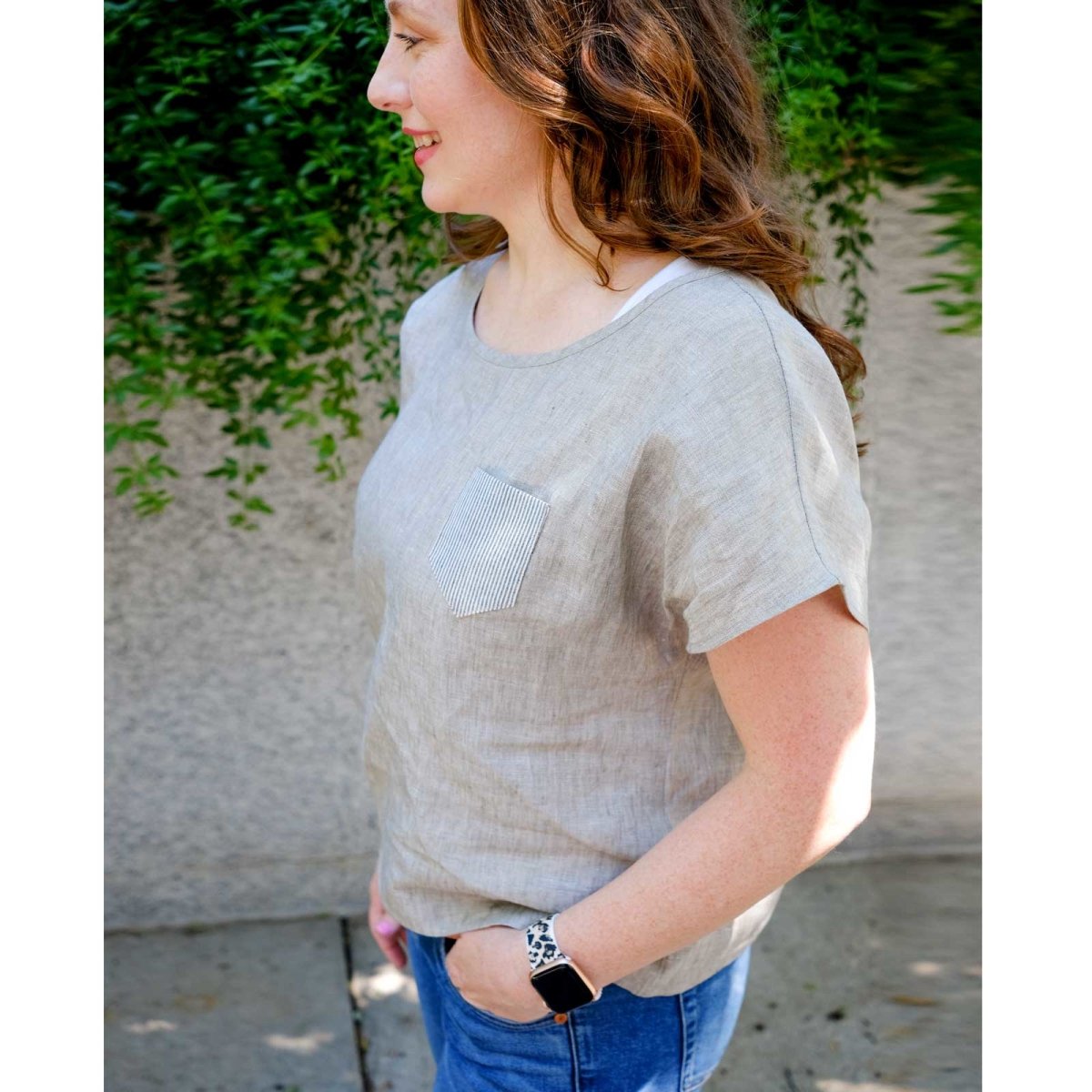 Mama Linen Top | Olive Stripe - Beya MadeTOP