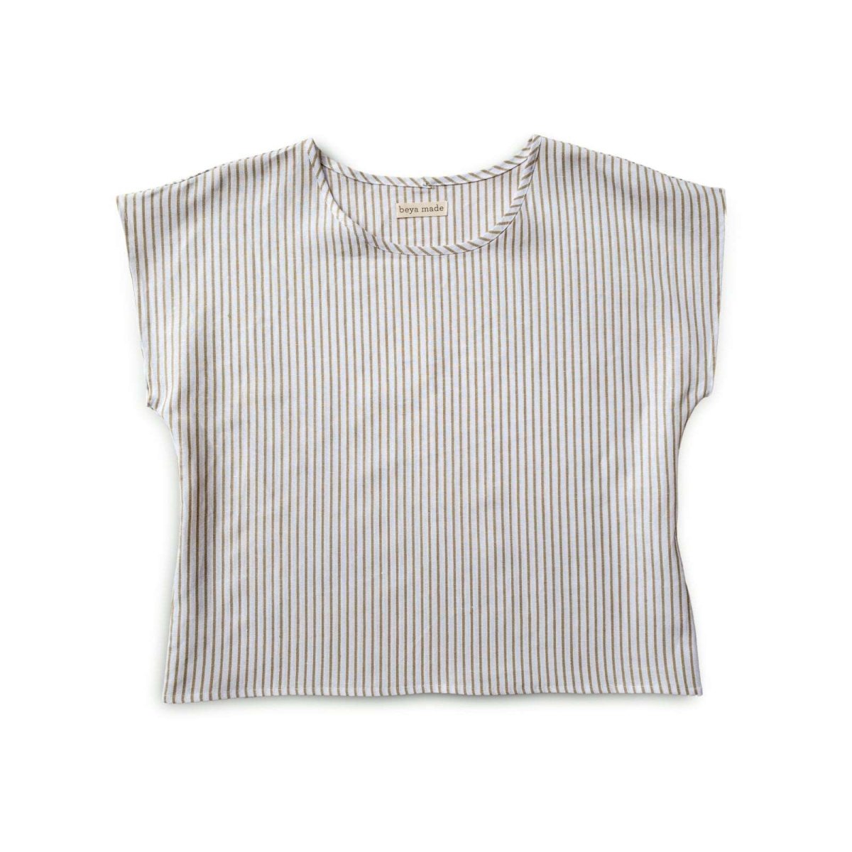 Mama Linen Top | Olive Stripe - Beya MadeTOP