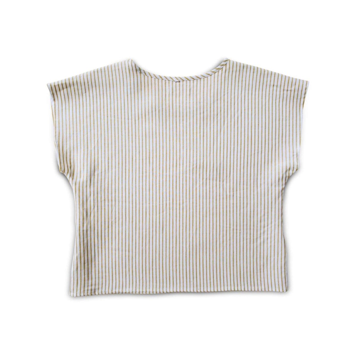 Mama Linen Top | Olive Stripe - Beya MadeTOP