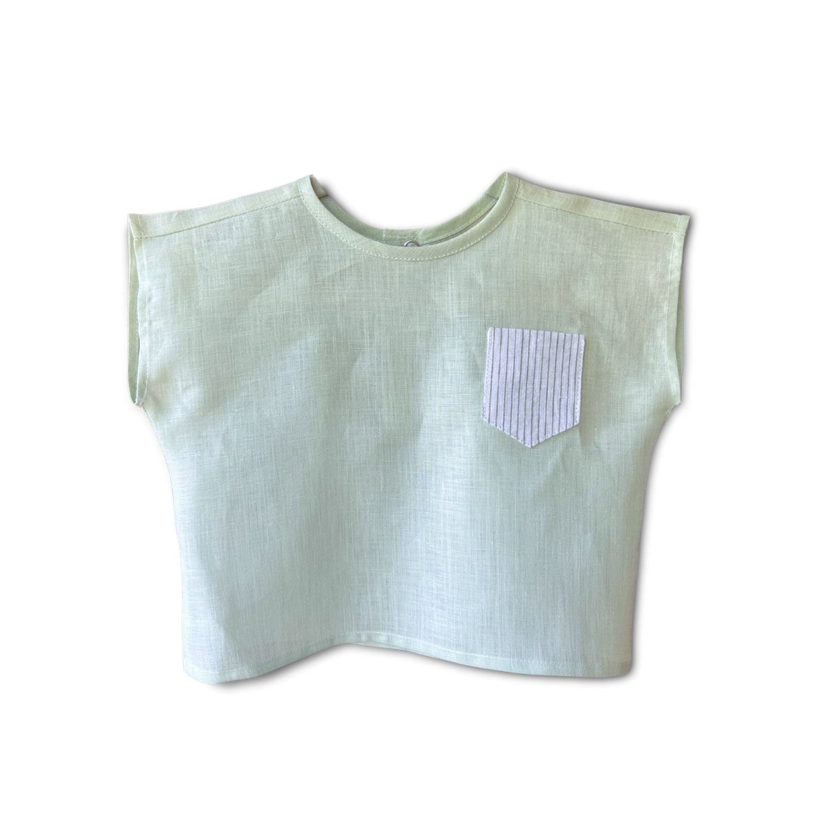 Misty Meadow Green Linen Top - Beya MadeTOP