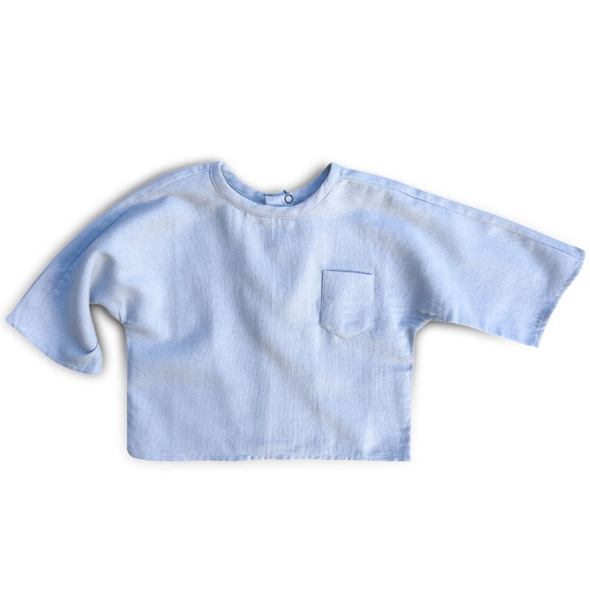 Moonmist Blue Organic Cotton Pocket Top - Beya MadeTOP