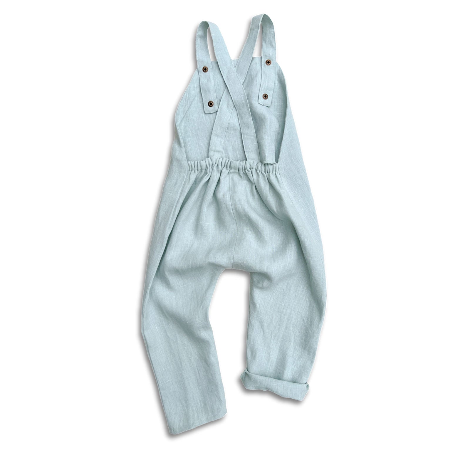 Daydream Blue-Green Linen Romper