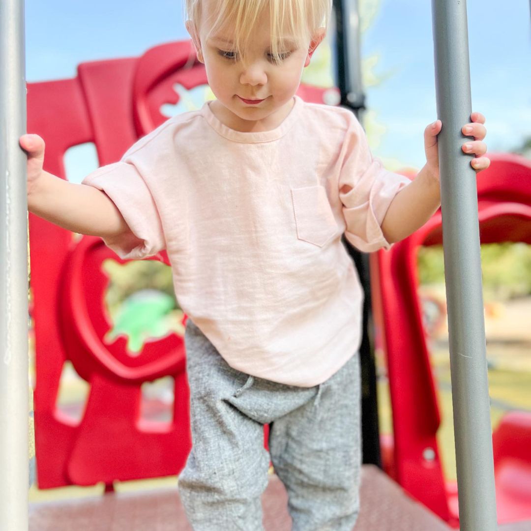 Alyssum Pink Organic Cotton Pocket Top