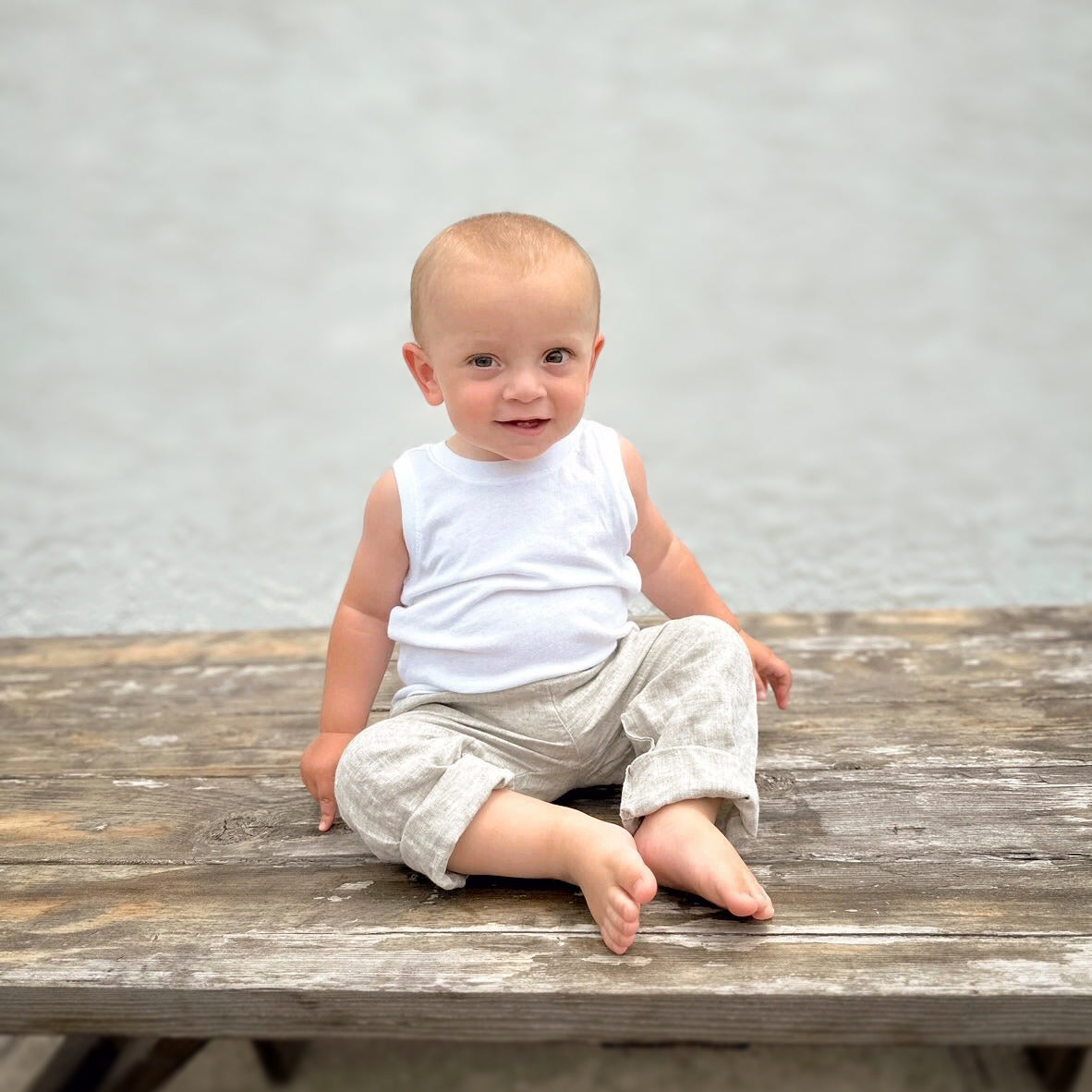 Prairie Green Linen Pants