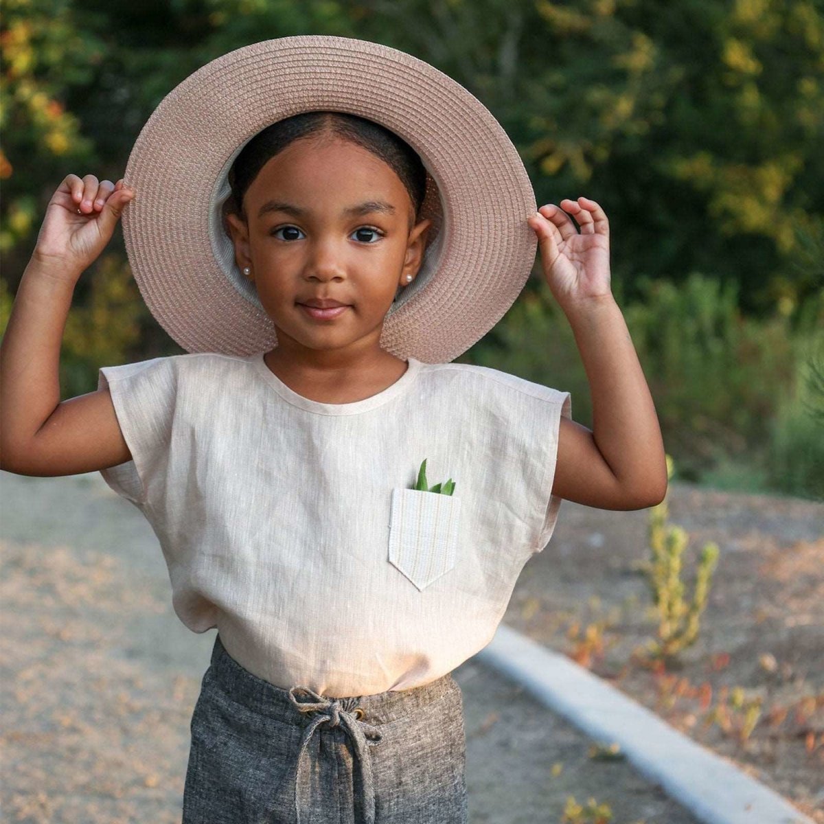 Melon Linen Pocket Top - Beya MadeTOP