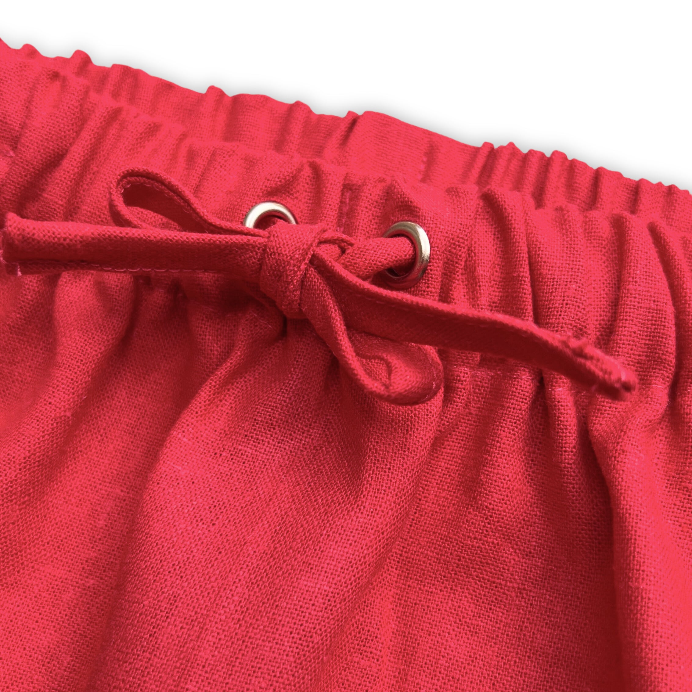 Real Red Linen Shorts