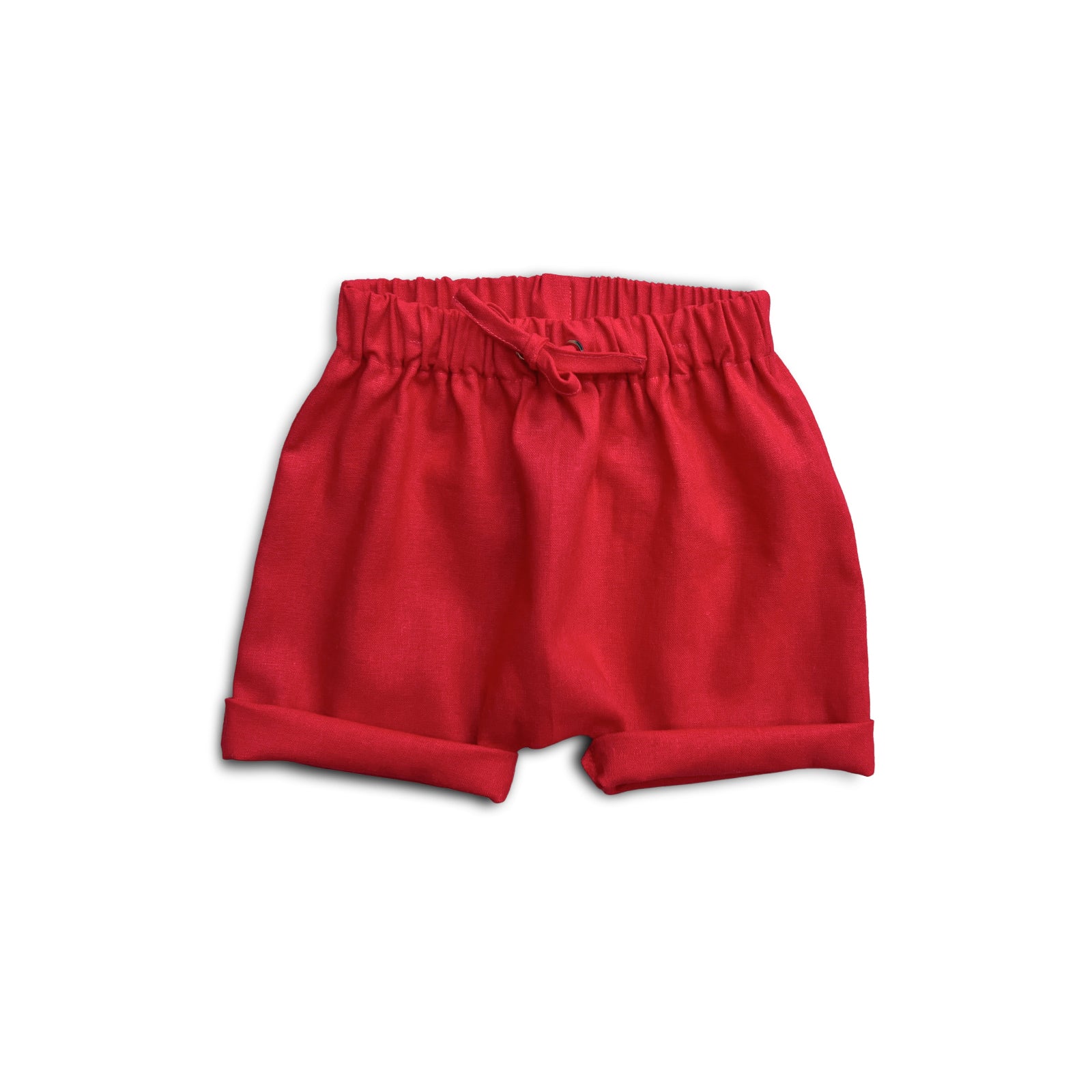 Real Red Linen Shorts