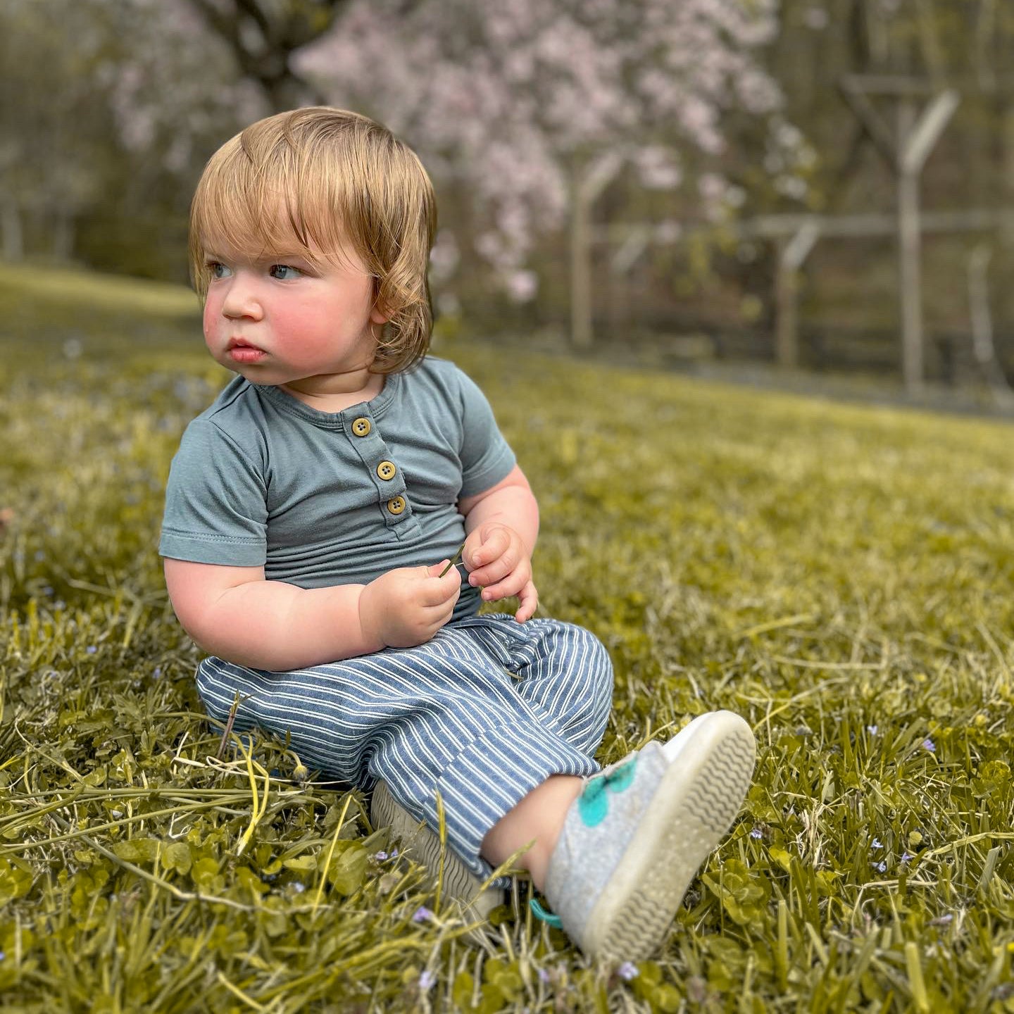 Blue Engineer Stripe Pants