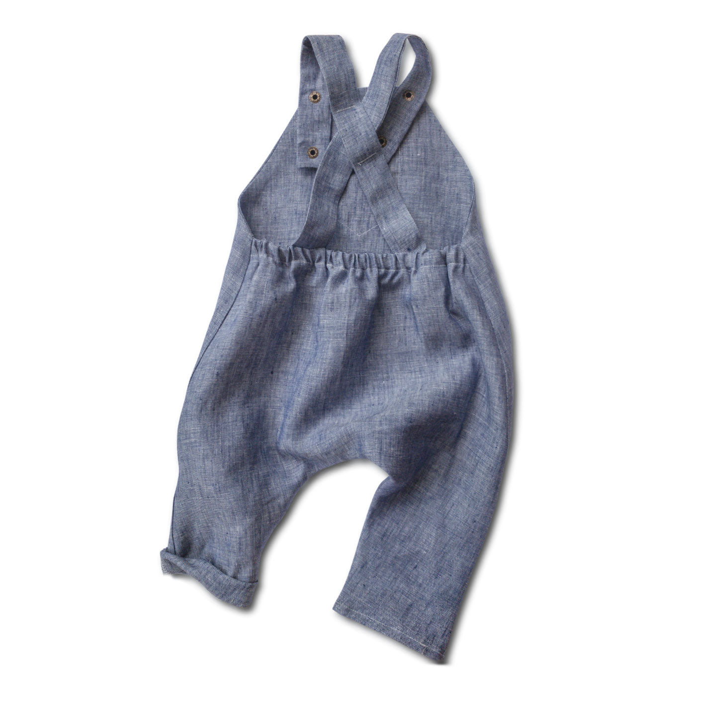 Heron Blue Linen Overalls