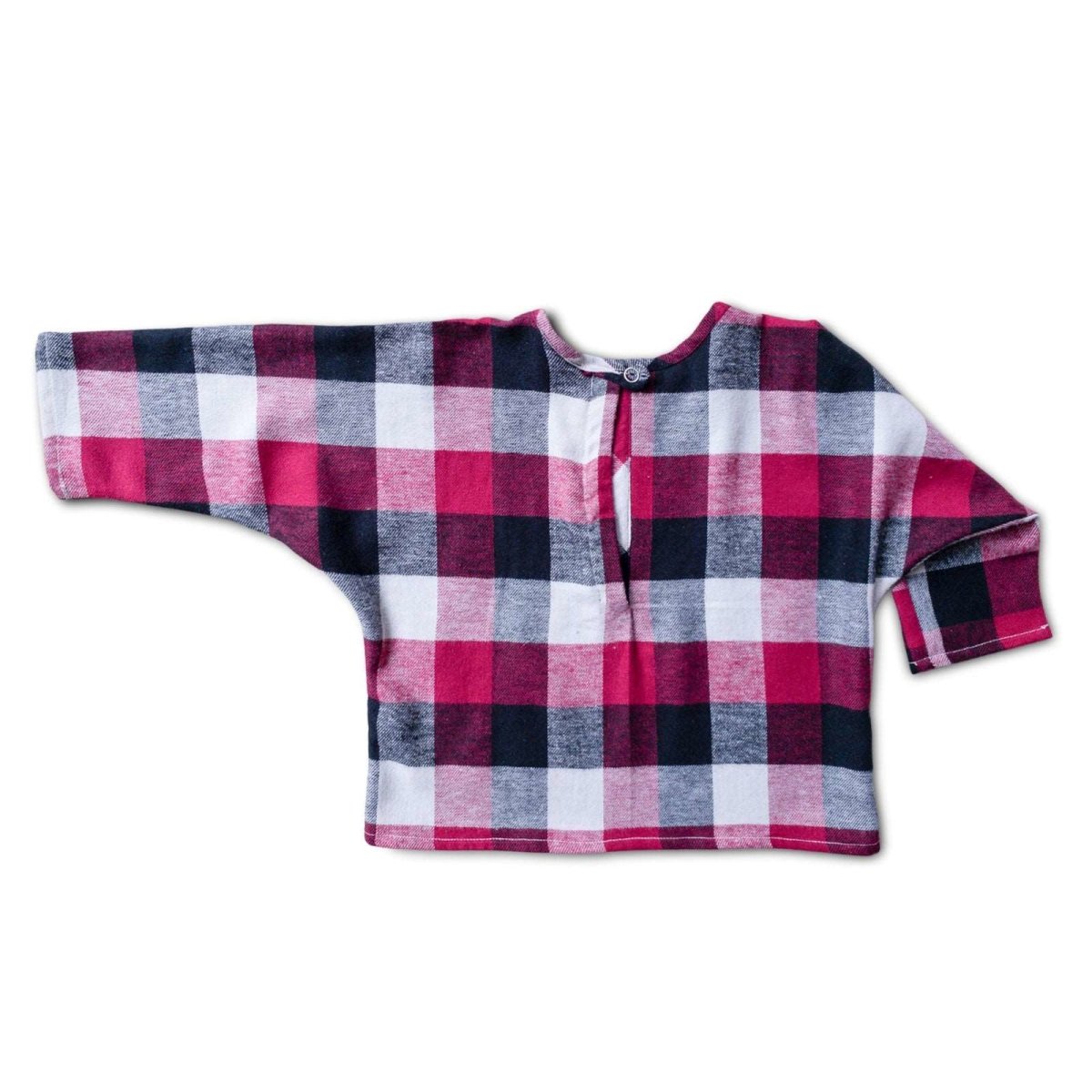 Cranberry Plaid Flannel Top - Beya MadeTOP