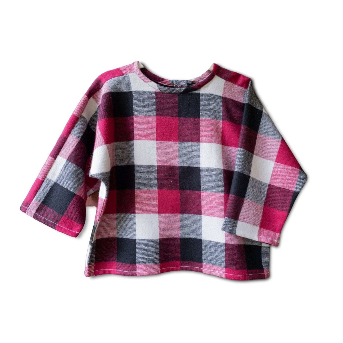 Cranberry Plaid Flannel Top - Beya MadeTOP