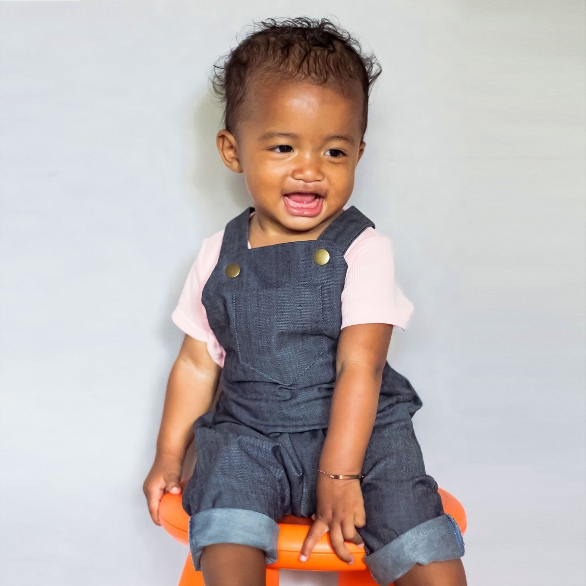 Denim Grow with Me Overalls - Beya MadeROMPER