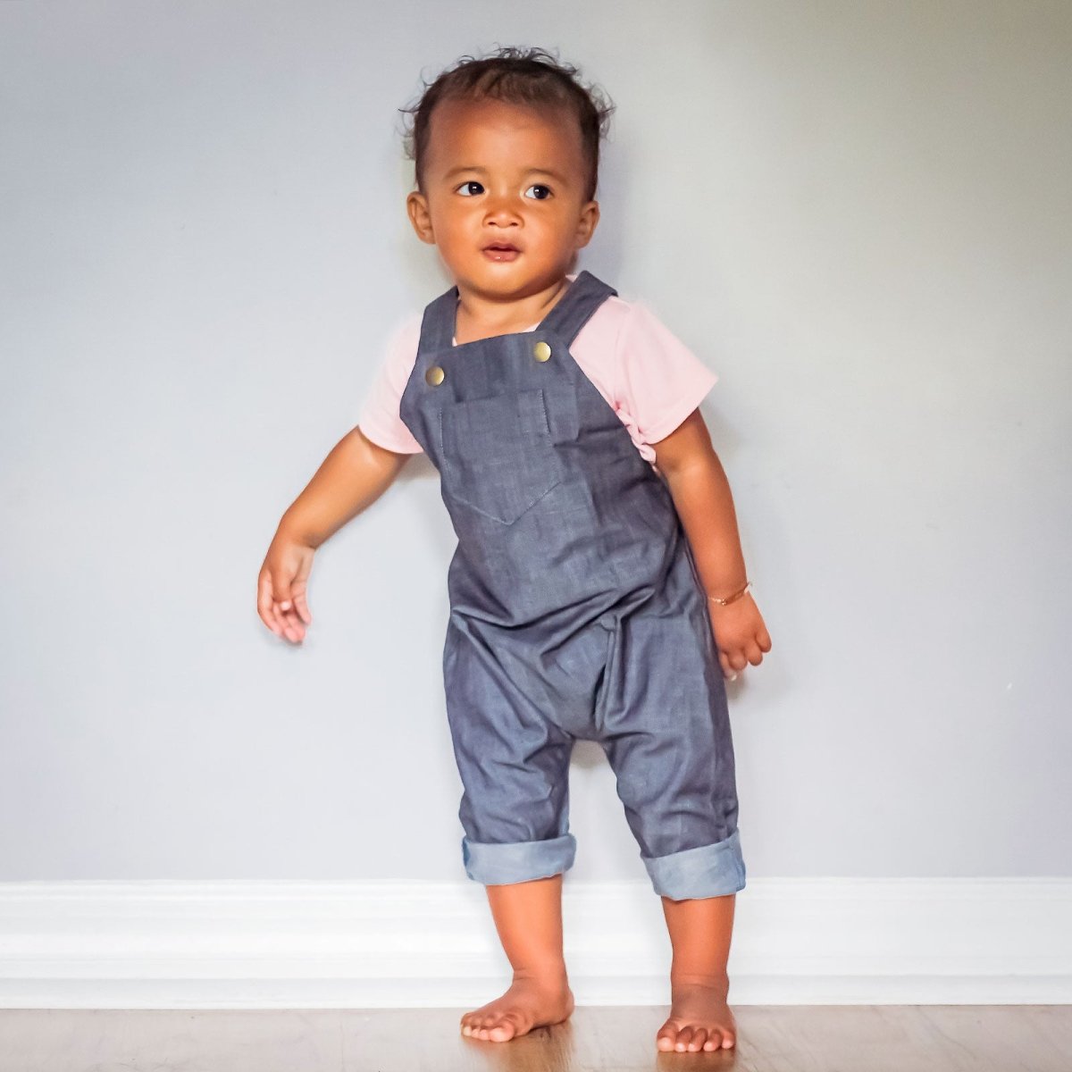 Denim Grow with Me Overalls - Beya MadeROMPER