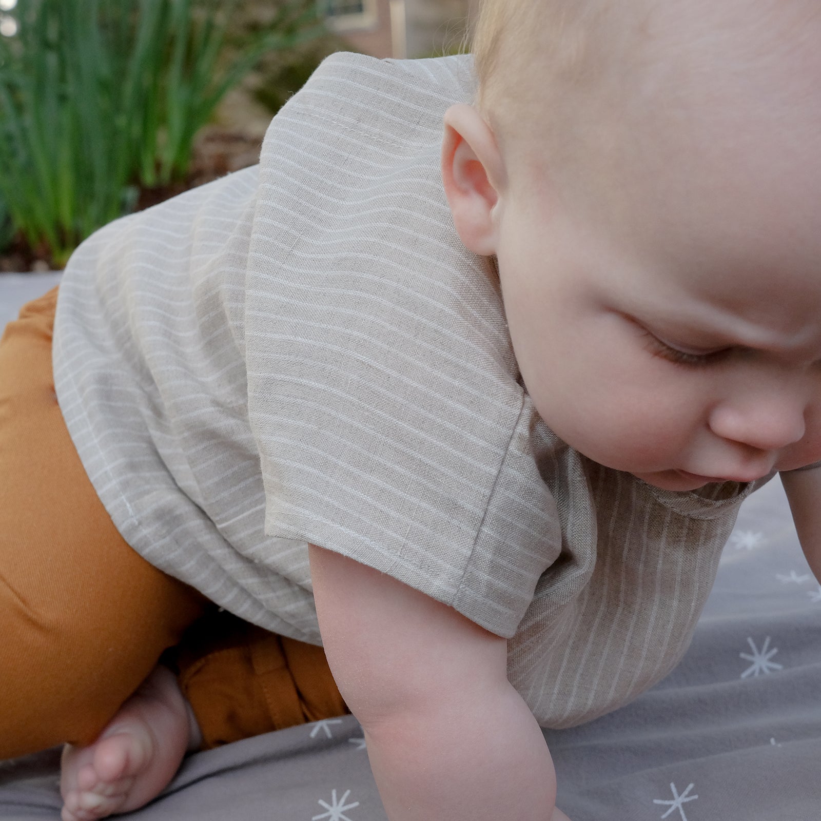 Pebble Stripe Linen Top