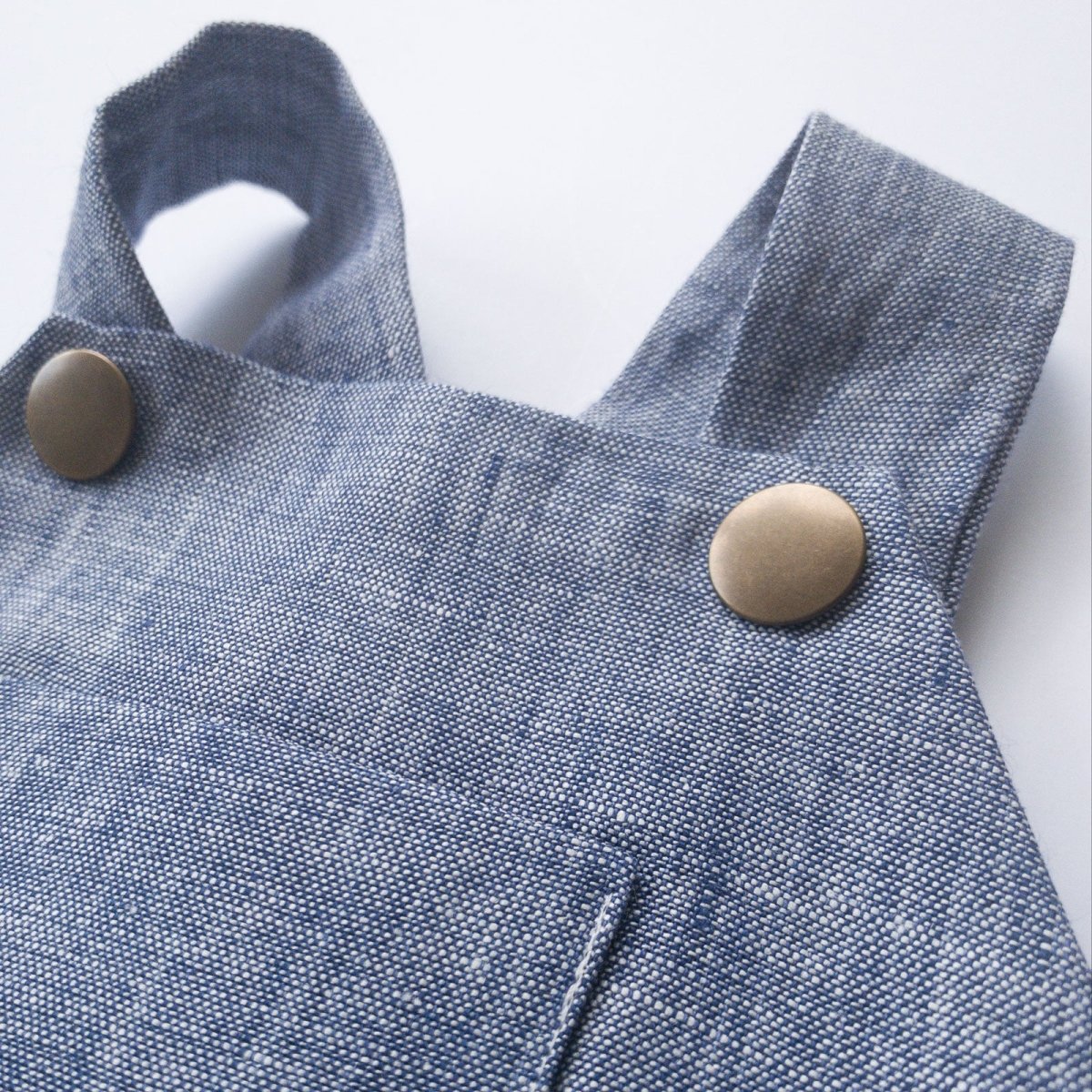 Heron Blue Linen Romper - Beya MadeROMPER