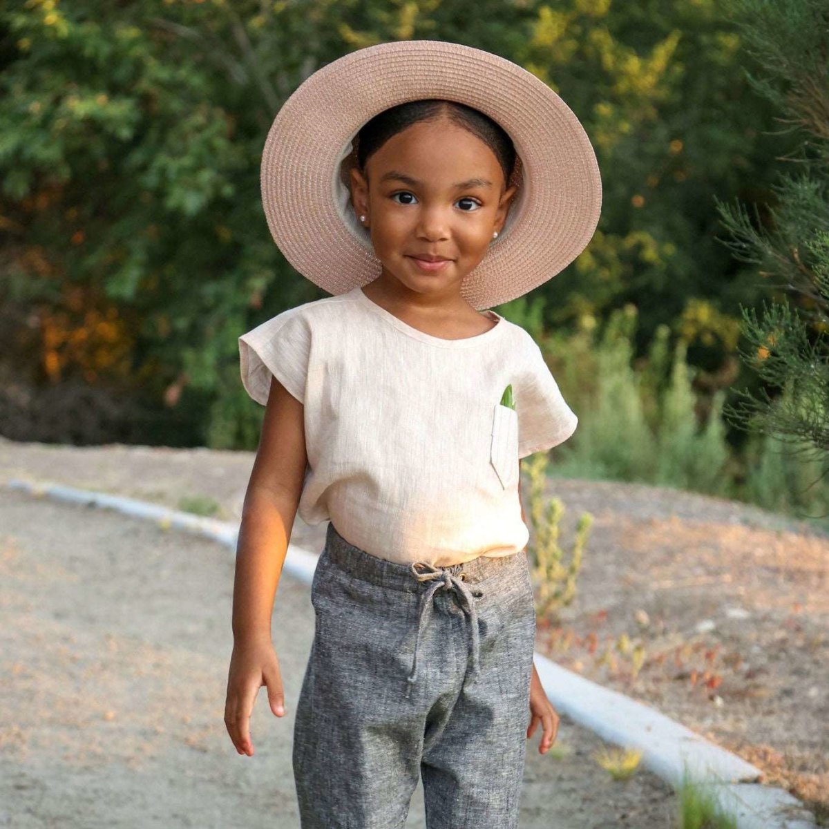 Melon Linen Pocket Top - Beya MadeTOP