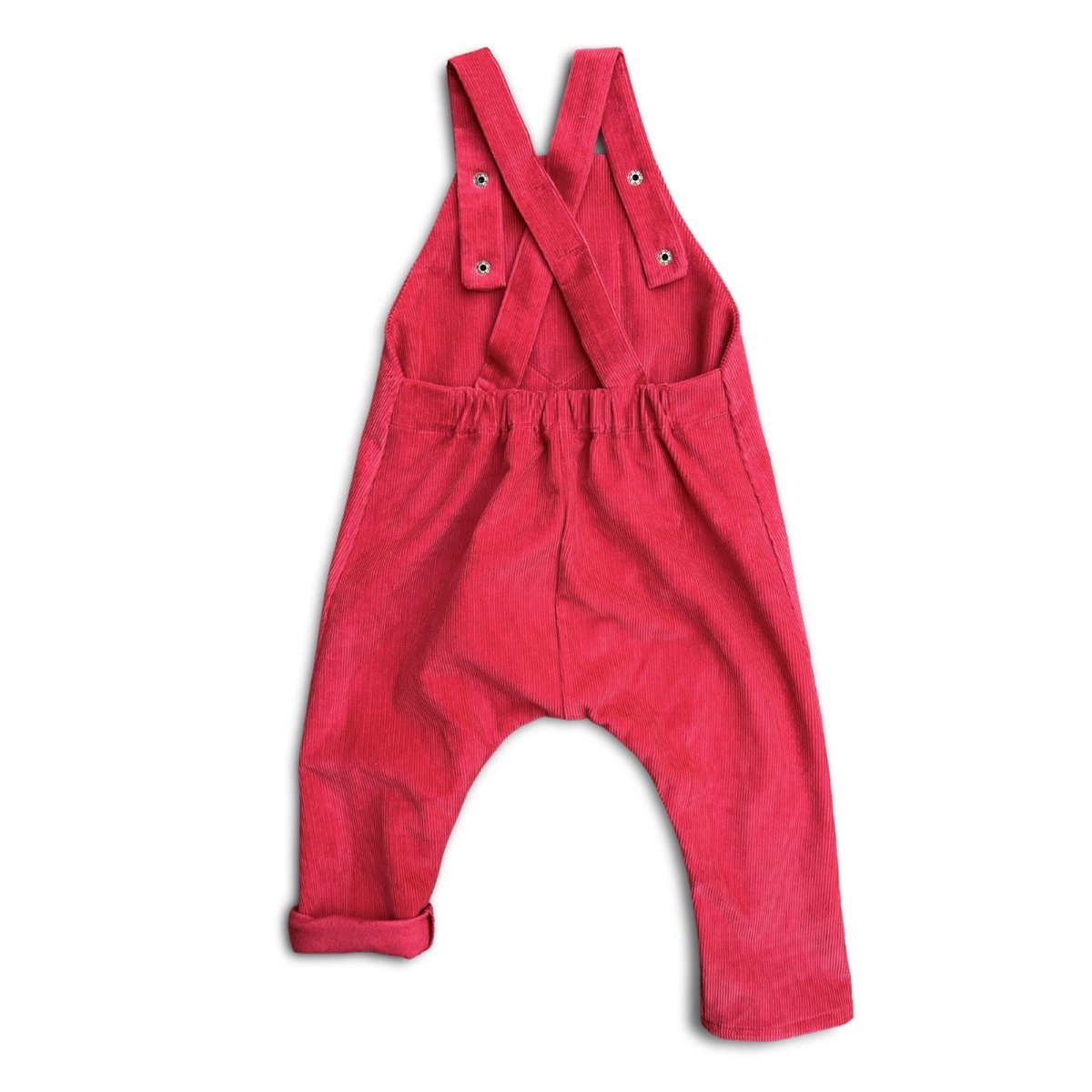 Merry Red Organic Corduroy Overalls - Beya MadeROMPER