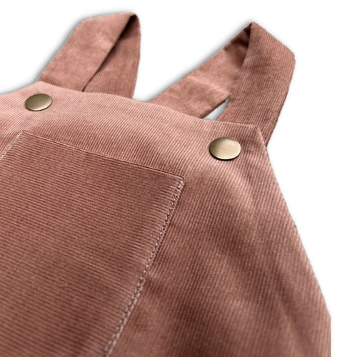 Brown Corduroy Baby + Toddler Romper that Grows with Baby
