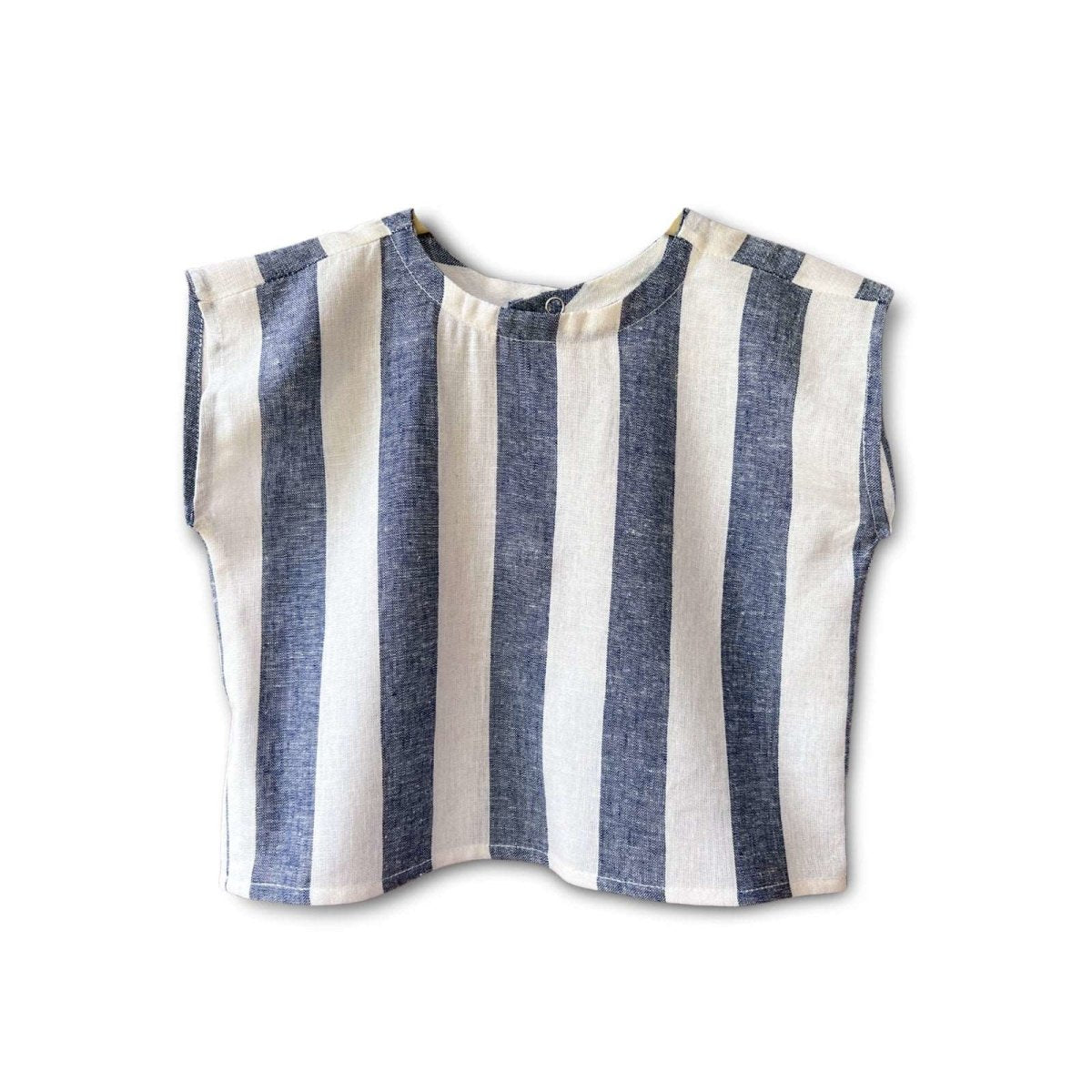 Paddington Blue Stripe Linen Top - Beya MadeTOP