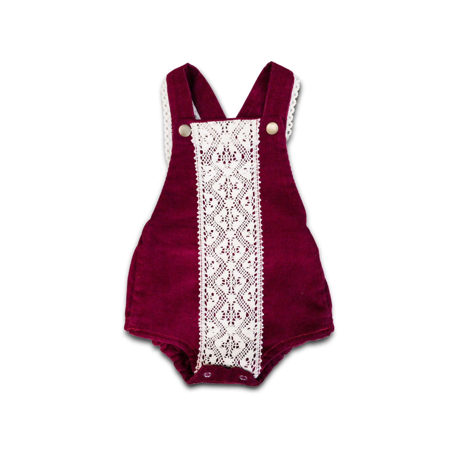 SAMPLE | RED CORDUROY HOLIDAY ROMPER