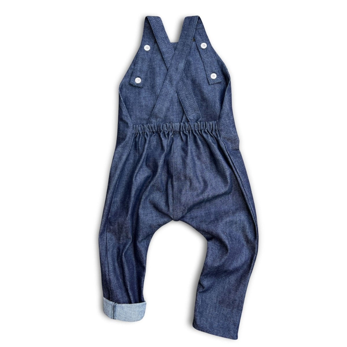 Winter-Weight Organic Denim Grow with Me Overalls - Beya MadeROMPER